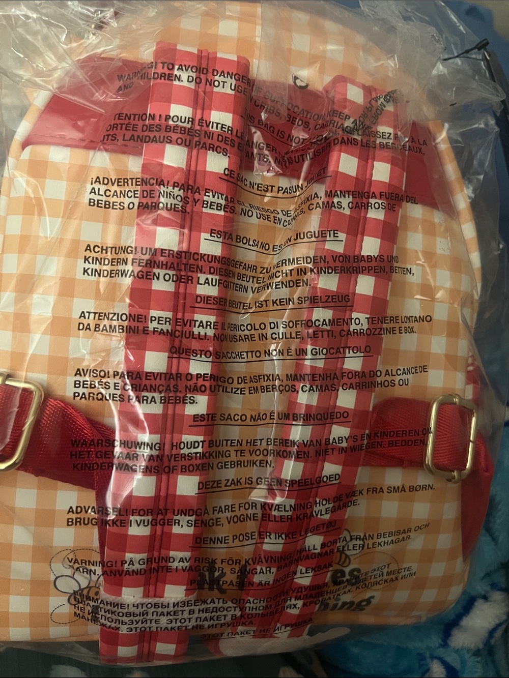 Loungefly Winnie the Pooh Gingham Backpack - Picture 6 of 6